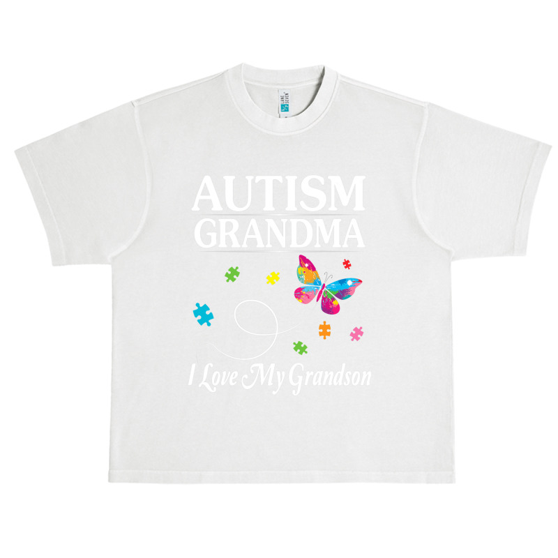 Butterfly Autism Grandma I Love My Grandson Awareness Urban Heavy T-shirt by mrlee | Artistshot