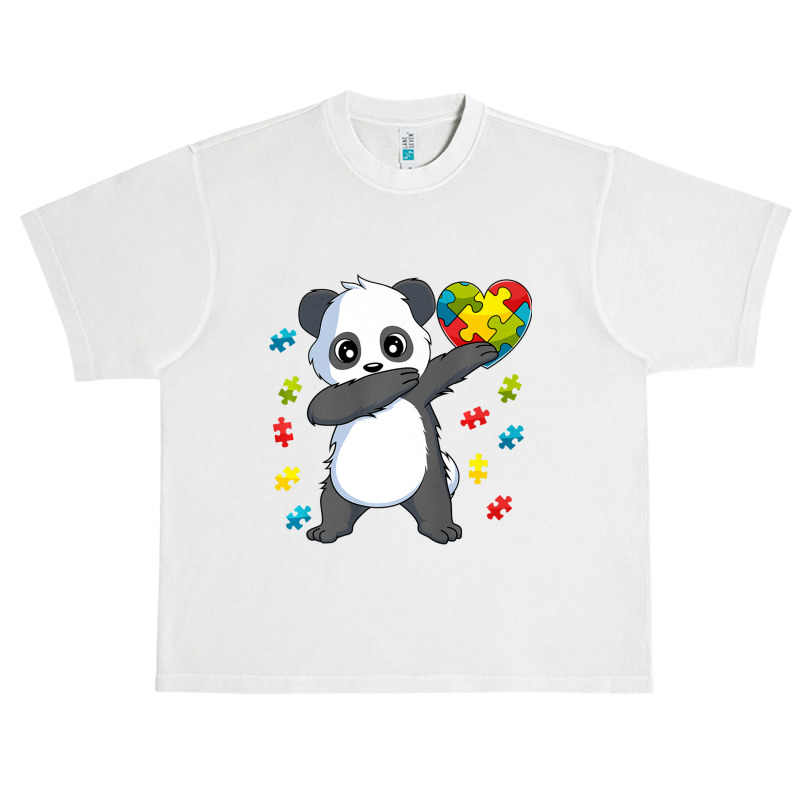 Dabbing Panda Puzzle Piece Autism Awareness Urban Heavy T-shirt by mrlee | Artistshot