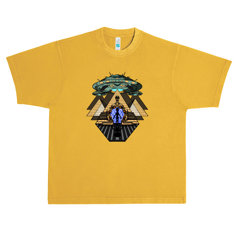 Alien Abduction Egyptian Pyramids Urban Heavy T-shirt | Artistshot