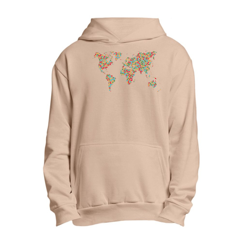 World Map Urban Pullover Hoodie | Artistshot