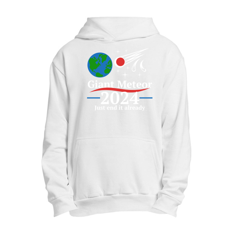 Giant Meteor 2024 Just End It Already Long Sleeve T Shirt Urban Pullover Hoodie | Artistshot