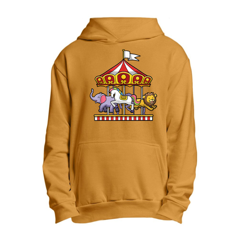 Horse Carousel Cute Carnival Ride Animals Circus T Shirt Urban Pullover Hoodie | Artistshot