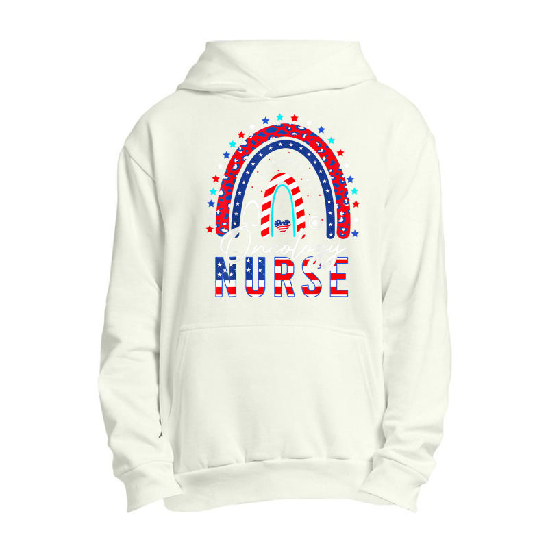 Nurse Cool Patriotic Oncology Nurse Usa Flag Rainbow 4th Of July Urban Pullover Hoodie by urethrapricey | Artistshot