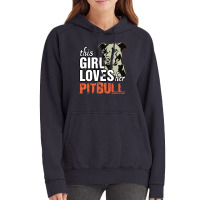 This Girl Loves Pitbull Vintage Hoodie | Artistshot