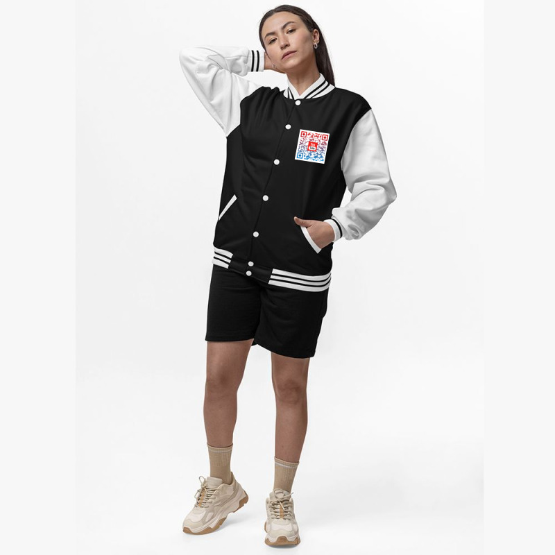 Qr Code Design Bomber Jacket | Artistshot