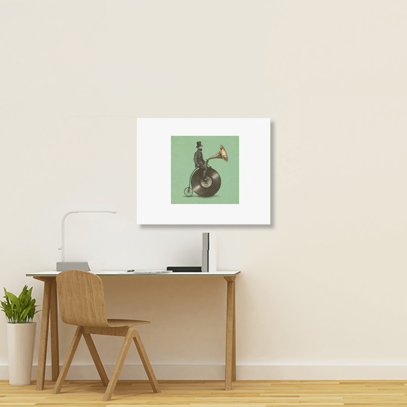 Green Music Option Man Colour Landscape Canvas Print | Artistshot