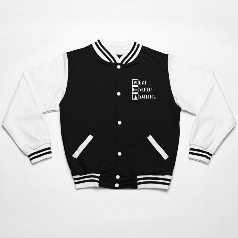 Eat Sleep Sailing For Dark Bomber Jacket | Artistshot