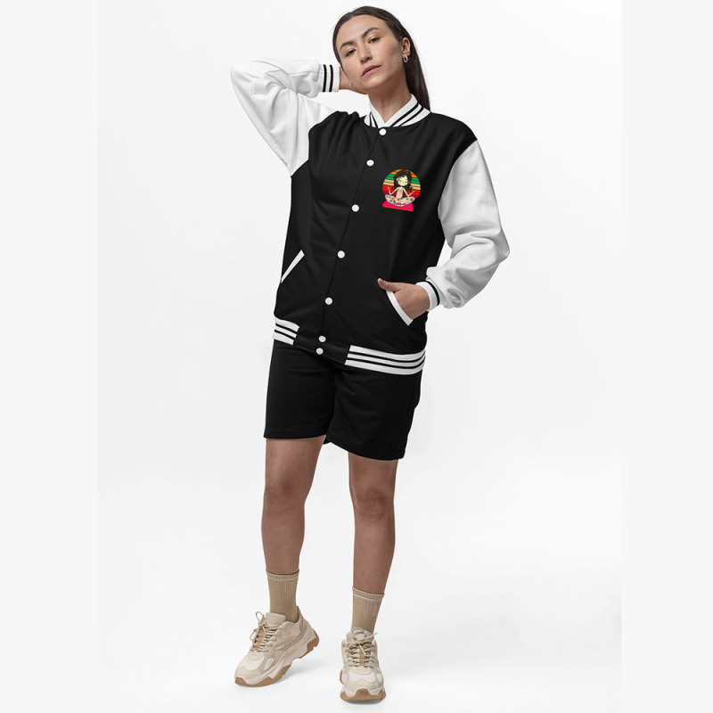 Namaste Girl Bomber Jacket by tiococacola | Artistshot