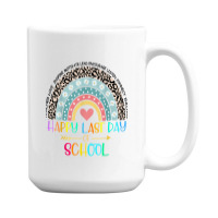 Happy Last Day Of School Teacher Student Graduation Rainbow 357 15 Oz Coffee Mug | Artistshot