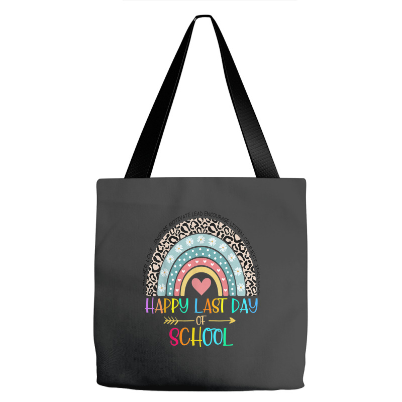 Happy Last Day Of School Teacher Student Graduation Rainbow 357 Tote Bags | Artistshot