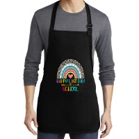 Happy Last Day Of School Teacher Student Graduation Rainbow 357 Medium-length Apron | Artistshot