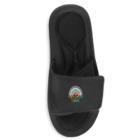 Happy Last Day Of School Teacher Student Graduation Rainbow 357 Slide Sandal | Artistshot