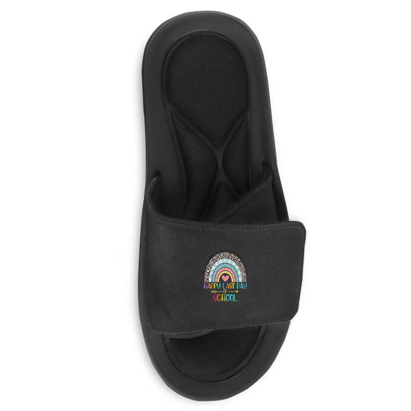 Happy Last Day Of School Teacher Student Graduation Rainbow 357 Slide Sandal | Artistshot