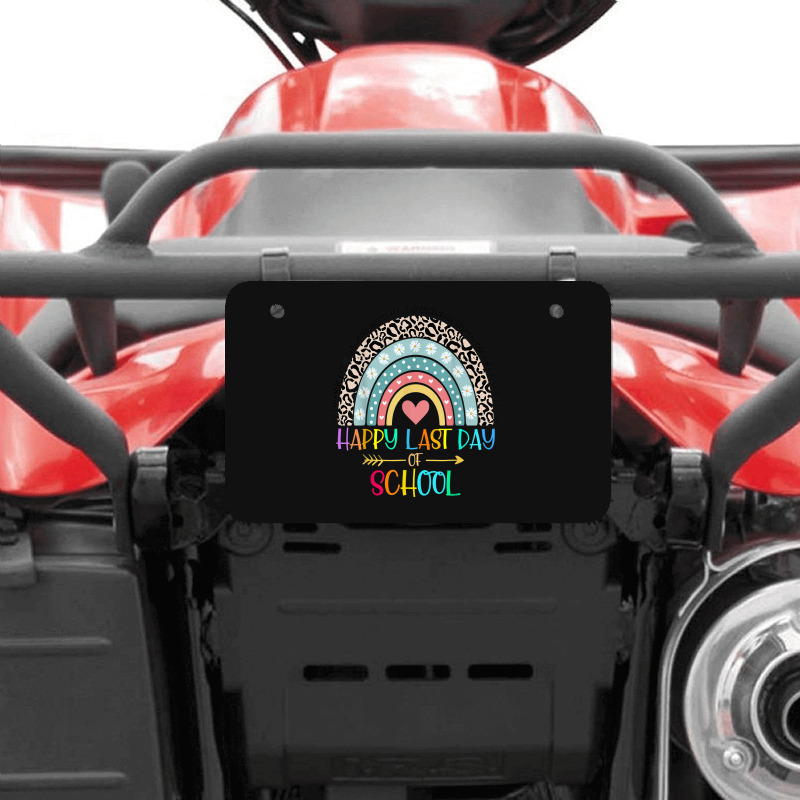 Happy Last Day Of School Teacher Student Graduation Rainbow 357 Atv License Plate | Artistshot