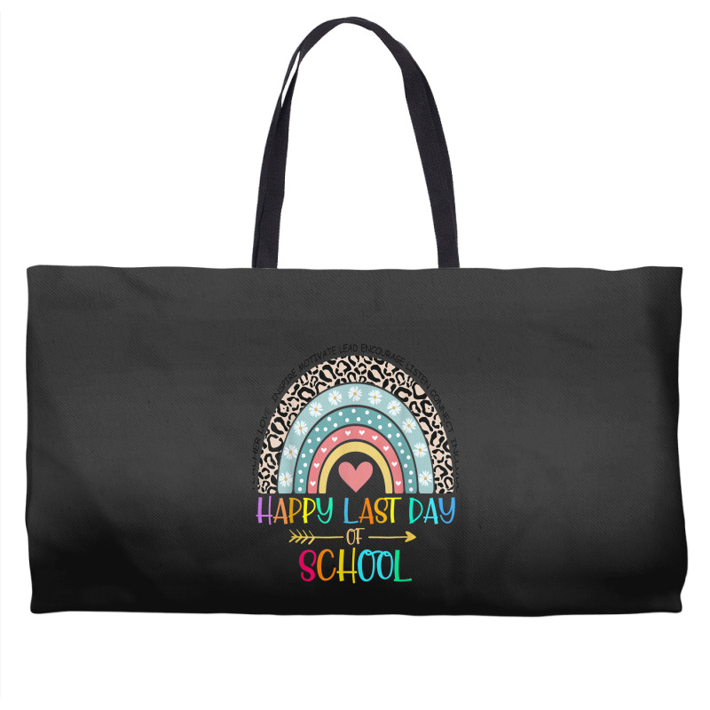 Happy Last Day Of School Teacher Student Graduation Rainbow 357 Weekender Totes | Artistshot