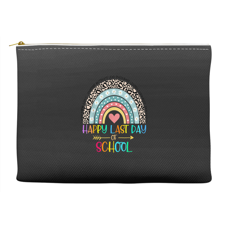 Happy Last Day Of School Teacher Student Graduation Rainbow 357 Accessory Pouches | Artistshot