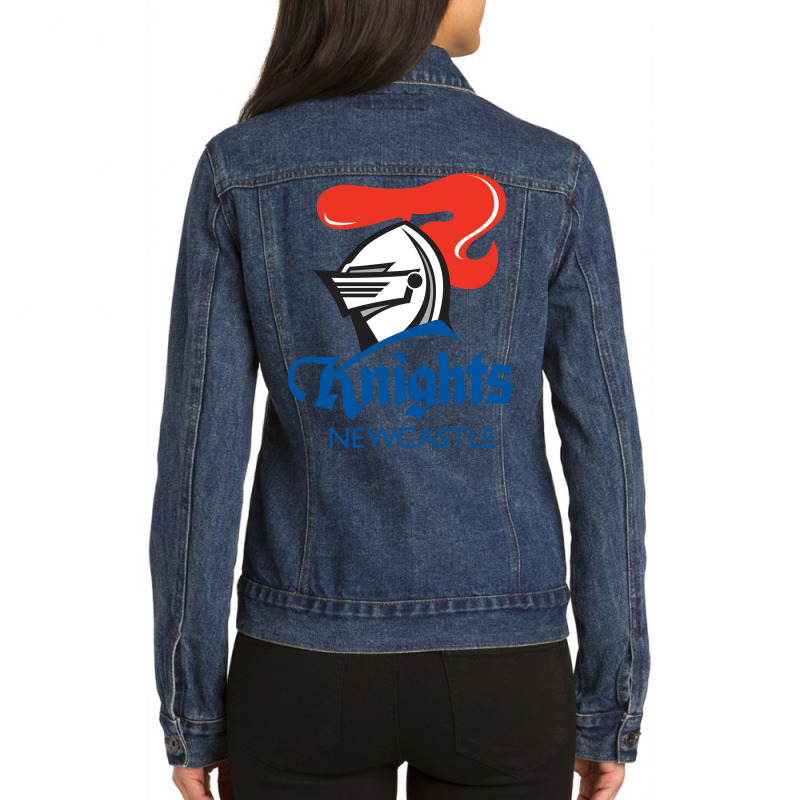 Newcastle Knights Ladies Denim Jacket by SomArt | Artistshot