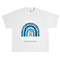 In April We Wear Blue Rainbow Puzzle Autism Awareness Urban Heavy T-shirt | Artistshot