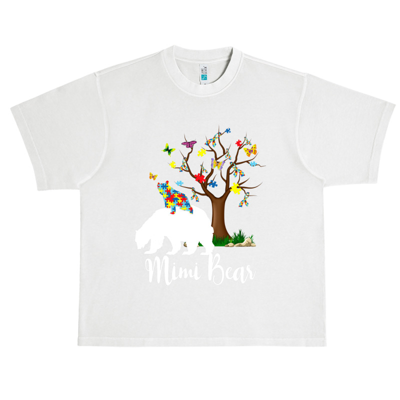 Mimi Bear Autism Awareness Love Support Urban Heavy T-shirt by Michael	Kilburn | Artistshot