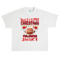 Football This Is My Christmas Pajama Football Xmas Boys Men 377 Urban Heavy T-shirt | Artistshot