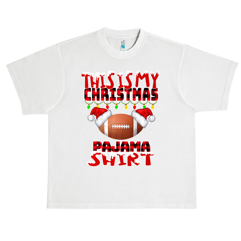 Football This Is My Christmas Pajama Football Xmas Boys Men 377 Urban Heavy T-shirt by permad | Artistshot