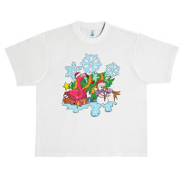 Flamingo Tropical Christmas Zoo Animal Exotic Bird Snowman Snowflake F Urban Heavy T-shirt | Artistshot