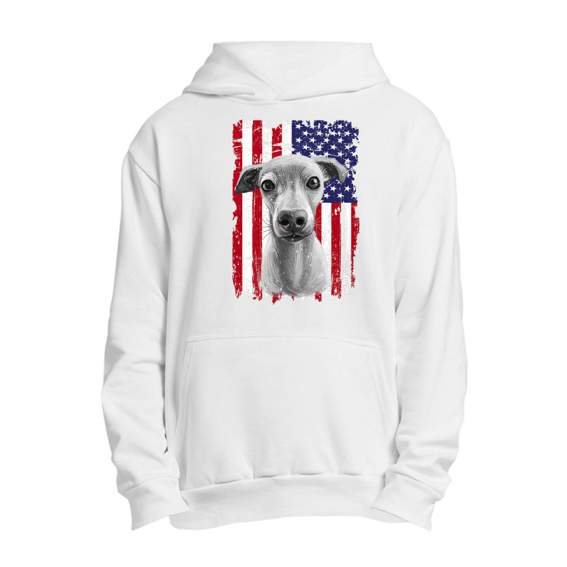 Dogs 365 Distress American Flag Italian greyhound Dog Usa Premium T S Urban Pullover Hoodie | Artistshot