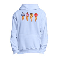 Assorted Ice Cream Cones T  Shirt Assorted Ice Cream Cones Set   Blueb Urban Pullover Hoodie | Artistshot