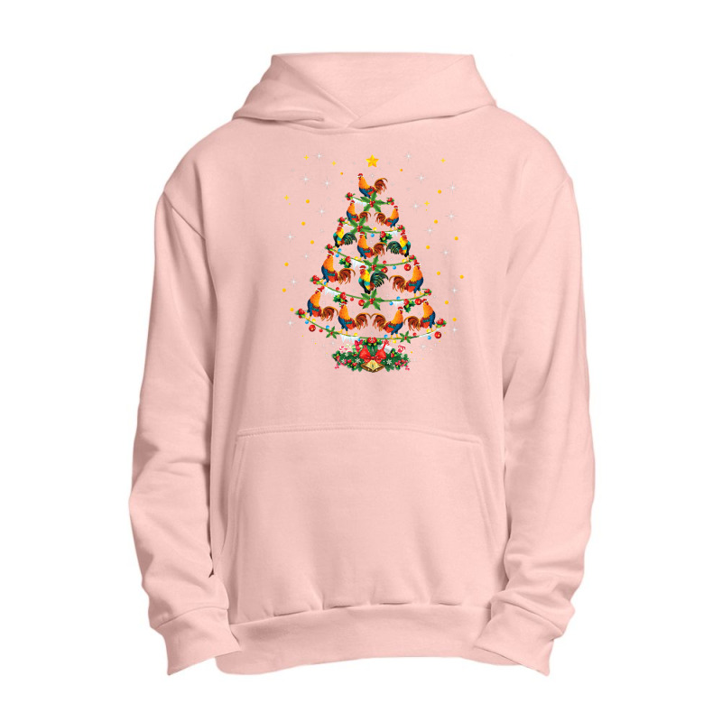 Chicken Roster Chicken Lover Xmas Roster Christmas Tree 25 Hen Chick Urban Pullover Hoodie by permad | Artistshot