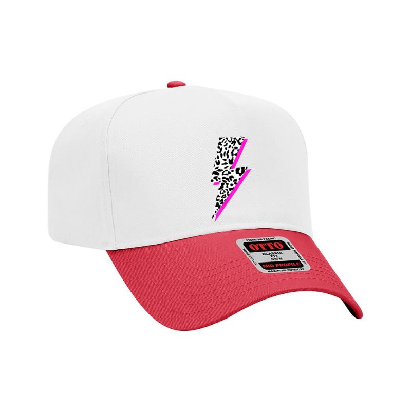 Leopard Lightning Bolt Pink Shadow Cheetah Graphic Print Adjustable Baseball Cap by hadiwarnokudus | Artistshot