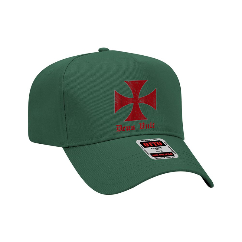 Deus Vult Templar Order Knights Templar Holy Cross Helmet T Shirt Adjustable Baseball Cap | Artistshot