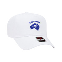 Australia With Kangaroo And Map T Shirt Adjustable Baseball Cap | Artistshot