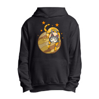 Astronaut Cat Playing With Planet Urban Pullover Hoodie | Artistshot