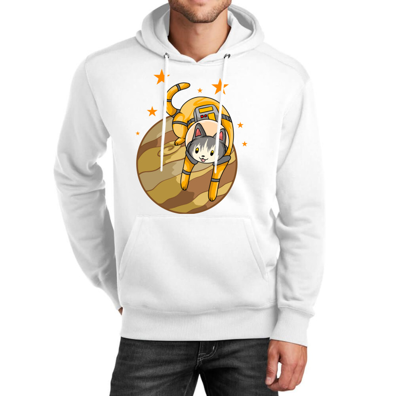 Astronaut Cat Playing With Planet Unisex Hoodie | Artistshot