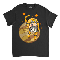 Astronaut Cat Playing With Planet Classic T-shirt | Artistshot