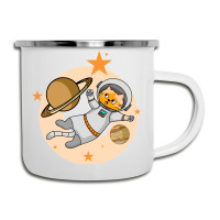 Astronaut Cat Flying In Space Amazed To See Planet Camper Cup | Artistshot