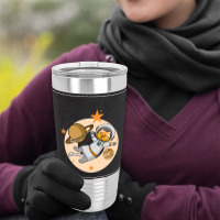 Astronaut Cat Flying In Space Amazed To See Planet Leatherette Tumbler | Artistshot