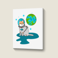 Astronaut Cat Portrait Canvas Print | Artistshot