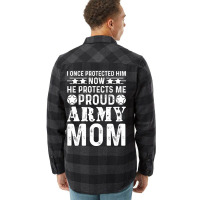 I Once Protected Him Now He Protects Me Proud Army Flannel Shirt | Artistshot