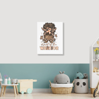 Aunt Of The Warrior Endometrial Cancer Portrait Canvas Print | Artistshot