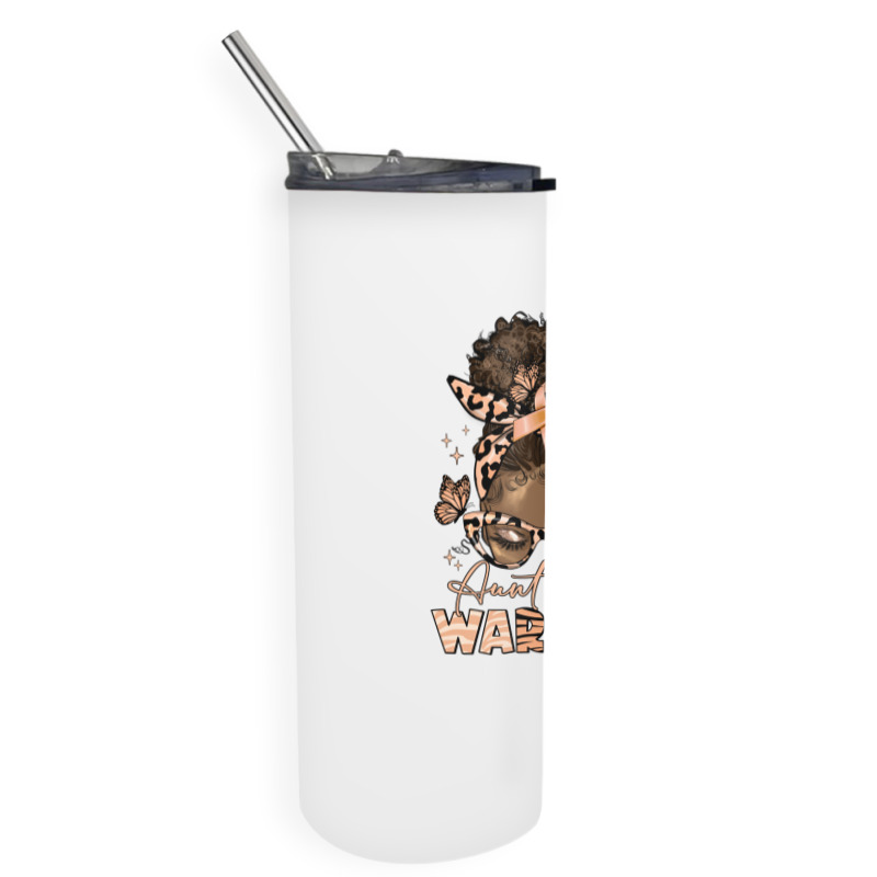 Aunt Of The Warrior Endometrial Cancer Skinny Tumbler | Artistshot