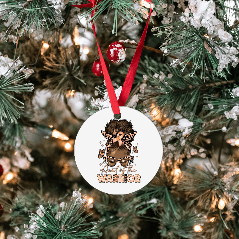 Aunt Of The Warrior Endometrial Cancer Ornament | Artistshot