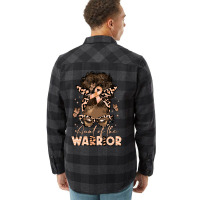 Aunt Of The Warrior Endometrial Cancer Flannel Shirt | Artistshot