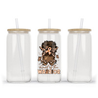 Aunt Of The Warrior Endometrial Cancer Glass Tumbler | Artistshot