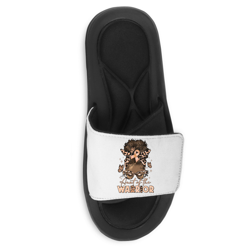 Aunt Of The Warrior Endometrial Cancer Slide Sandal | Artistshot