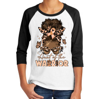 Aunt Of The Warrior Endometrial Cancer Youth 3/4 Sleeve | Artistshot