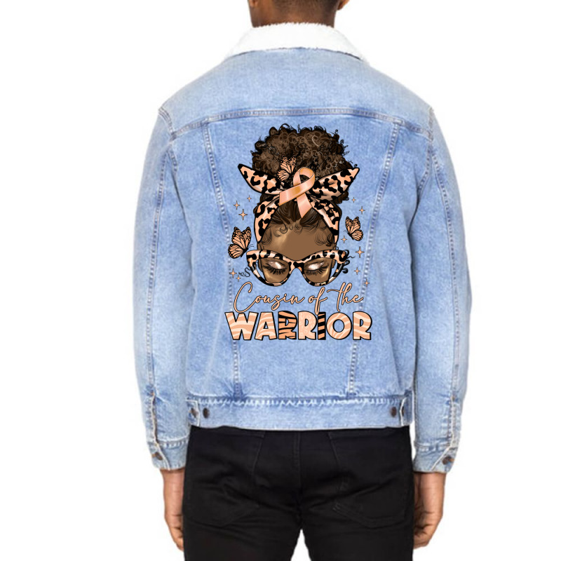 Cousin Of The Warrior Endometrial Cancer Unisex Sherpa-lined Denim Jacket | Artistshot