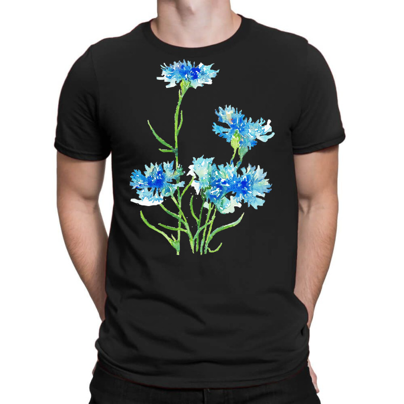 Cornflower Watercolor Painting T  Shirt T-shirt | Artistshot