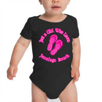 Just A Girl Who Loves Jennings Beach Polka Dot Flip Flops T Shirt Baby Bodysuit | Artistshot