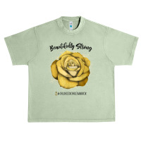 Beautifully Strong Childhood Cancer Warrior Rose T Shirt Urban Heavy T-shirt | Artistshot